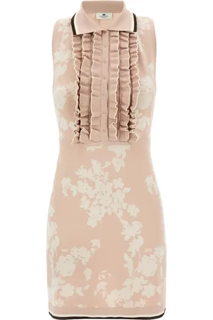 Elisabetta Franchi Vestido con motivo floral en jacquard
