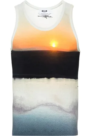 Msgm Top con estampado gráfico