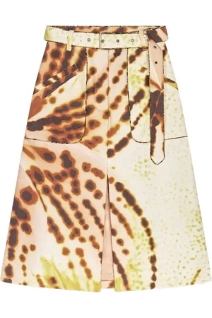 DRIES VAN NOTEN Falda midi con estampado