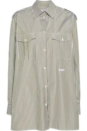 Msgm Camisa con motivo a rayas candy