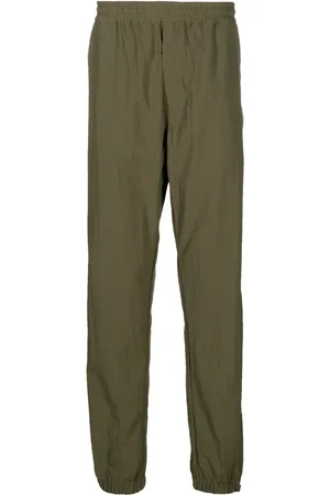 Msgm Pantalones tapered con logo bordado