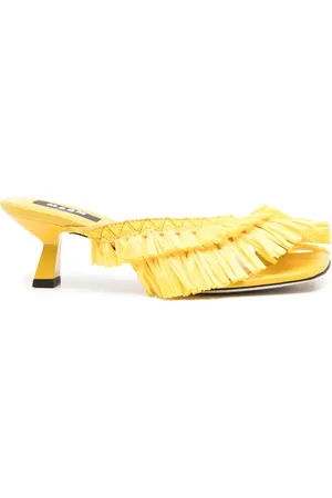 Msgm Sandalias con flecos y tacón de 50mm