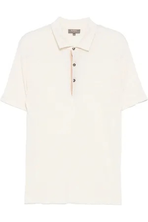 N.PEAL Playera tipo polo tejida de canalé