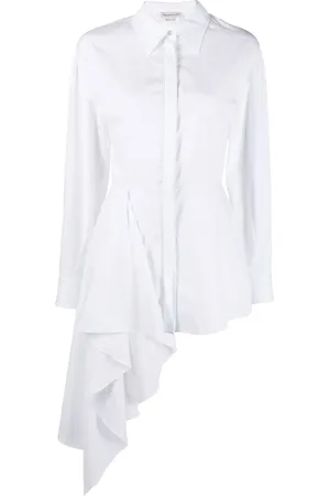 Alexander McQueen Camisa asimétrica de manga larga