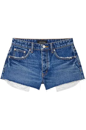Purple Brand Shorts de mezclilla con detalles de strass