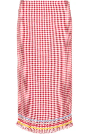 Msgm Camisa con motivo de cuadros gingham