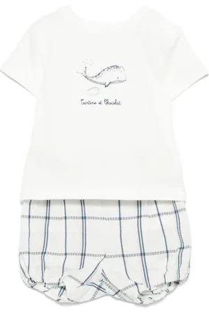 Tartine Et Chocolat Set de shorts con motivo de cuadros