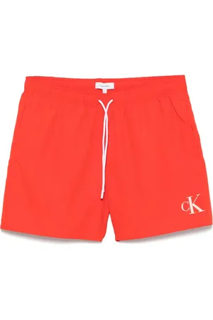 Calvin Klein Shorts de playa con cordones en la pretina