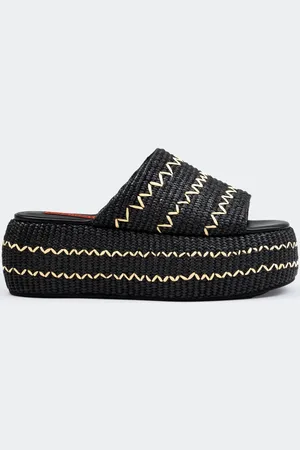 SIMON MILLER Mules ZigZag Raffia Cloudy