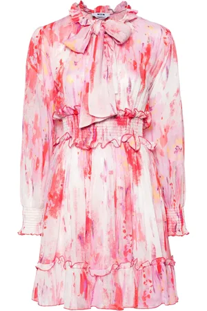 Msgm Vestido con estampado abstracto