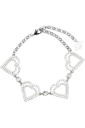 BLUMARINE Gargantilla con corazón con detalles de strass