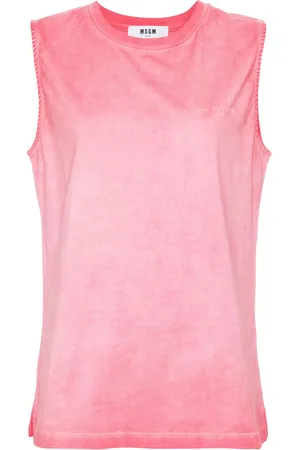 Msgm Camiseta con logo bordado