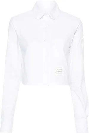 Thom Browne Camisa corta con parche del logo