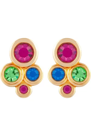 Swarovski Aretes de clip con detalles de cristal 1980