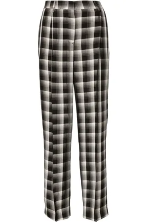 Msgm Pantalones con cuadros estampados