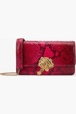 Roberto Cavalli Bolsa de hombro con estampado de piel de serpiente