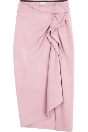 DRIES VAN NOTEN Falda midi con volantes