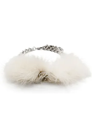 BLUMARINE Gargantilla con detalle de plumas y monograma