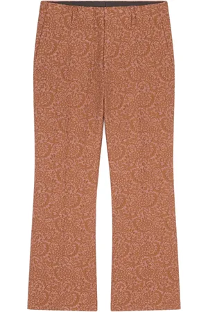 DRIES VAN NOTEN Pantalones con motivo en jacquard