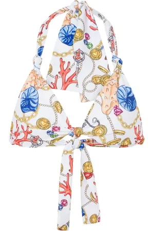 Moschino Top de bikini con concha de mar estampada