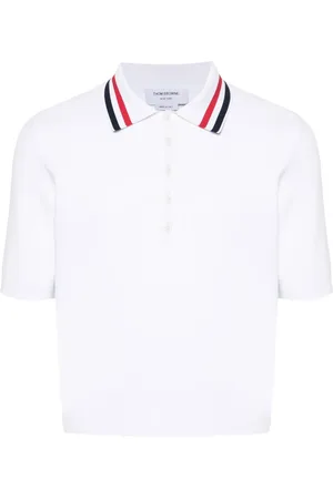 Thom Browne Playera tipo polo con rayas RWB