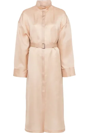 Calcaterra Vestido camisero de organza
