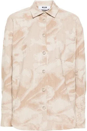 Msgm Camisa con motivo abstracto