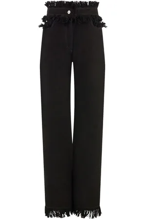 Salvatore Ferragamo Jeans rectos con flecos