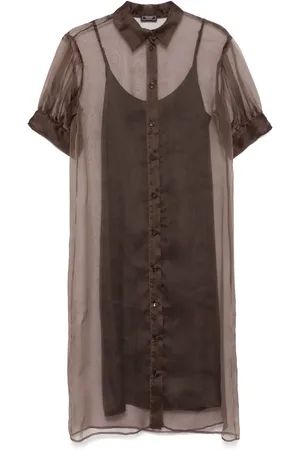 PESERICO SIGN Vestido camisero traslúcido