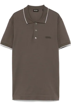 Ermenegildo Zegna Playera tipo polo con logo bordado