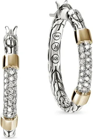 John Hardy Chain-link hoop earrings