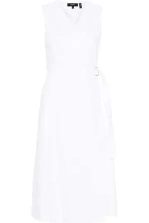 THEORY Vestido cruzado sin mangas