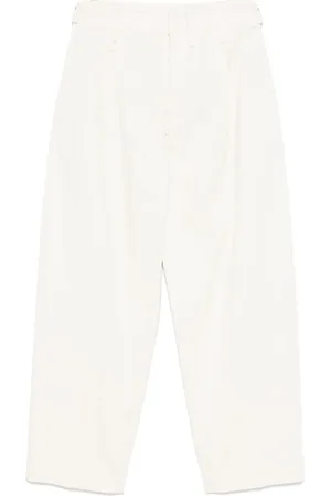 LEMAIRE Pantalones carrot plisados