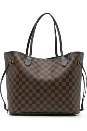 LOUIS VUITTON 2017 Damier Ebene Neverfull MM tote bag