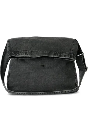 OUR LEGACY Mochila tipo mensajero de mezclilla oversize