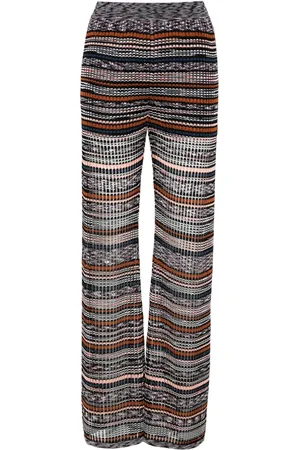 Missoni Pantalones tejidos con rayas en intarsia