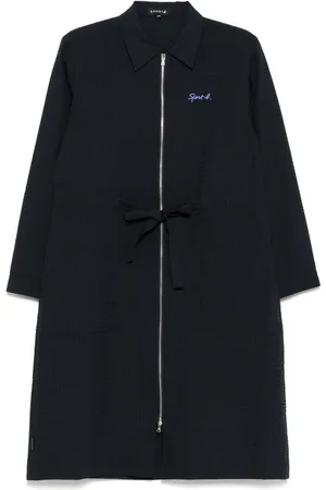 AGNÈS B. Vestido camisero de tejido seersucker