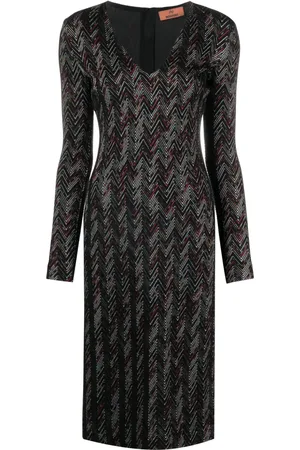 Missoni Vestido midi con motivo de espiga