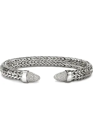 John Hardy Brazalete Spear 50 Flex en plata de ley con diamante