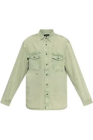 RAG&BONE Camisa de mezclilla con bolsillos de parche
