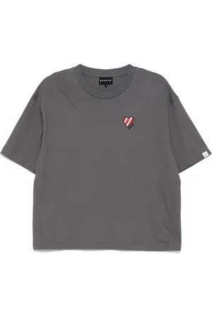 AGNÈS B. Playera con corazones bordados