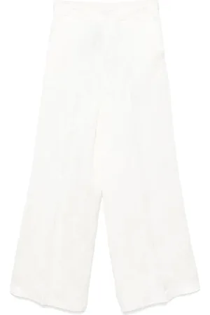 Twin-Set Pantalones palazzo con motivo en jacquard