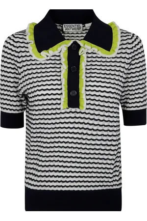 Essentiel Antwerp Playera tipo polo tejida