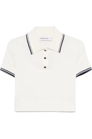 Self-Portrait Playera tipo polo tejida