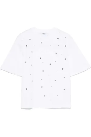 Msgm Playera con apliques