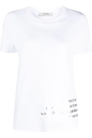 Max Mara Playera con eslogan estampado