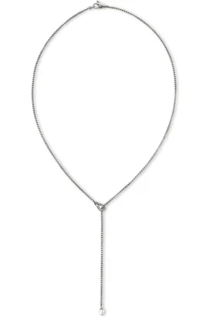 John Hardy Collar Surf Y en plata de ley con diamantes y perlas
