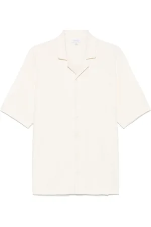 Sunspel Camisa de toalla con cuello cubano