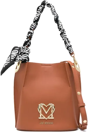 Moschino Bolsa de hombro con letras del logo