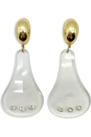 JENNIFER GIBSON JEWELLERY Aretes de clip Space Age 1970 de archivo